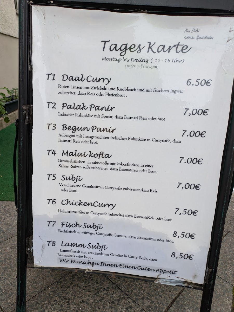 Menu Neu Delhi-1